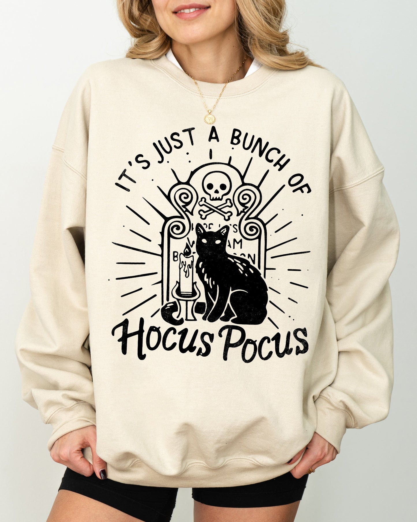 Hocus Pocus Spooky Halloween Costume Sweatshirt Cotton Polyester Blend