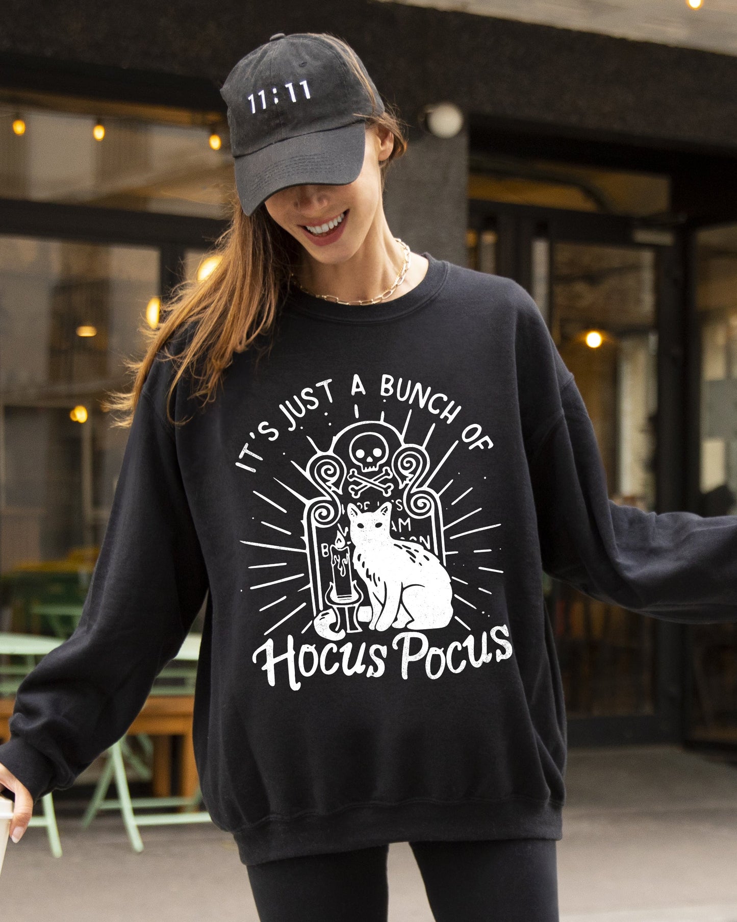 Hocus Pocus Spooky Halloween Costume Sweatshirt Cotton Polyester Blend