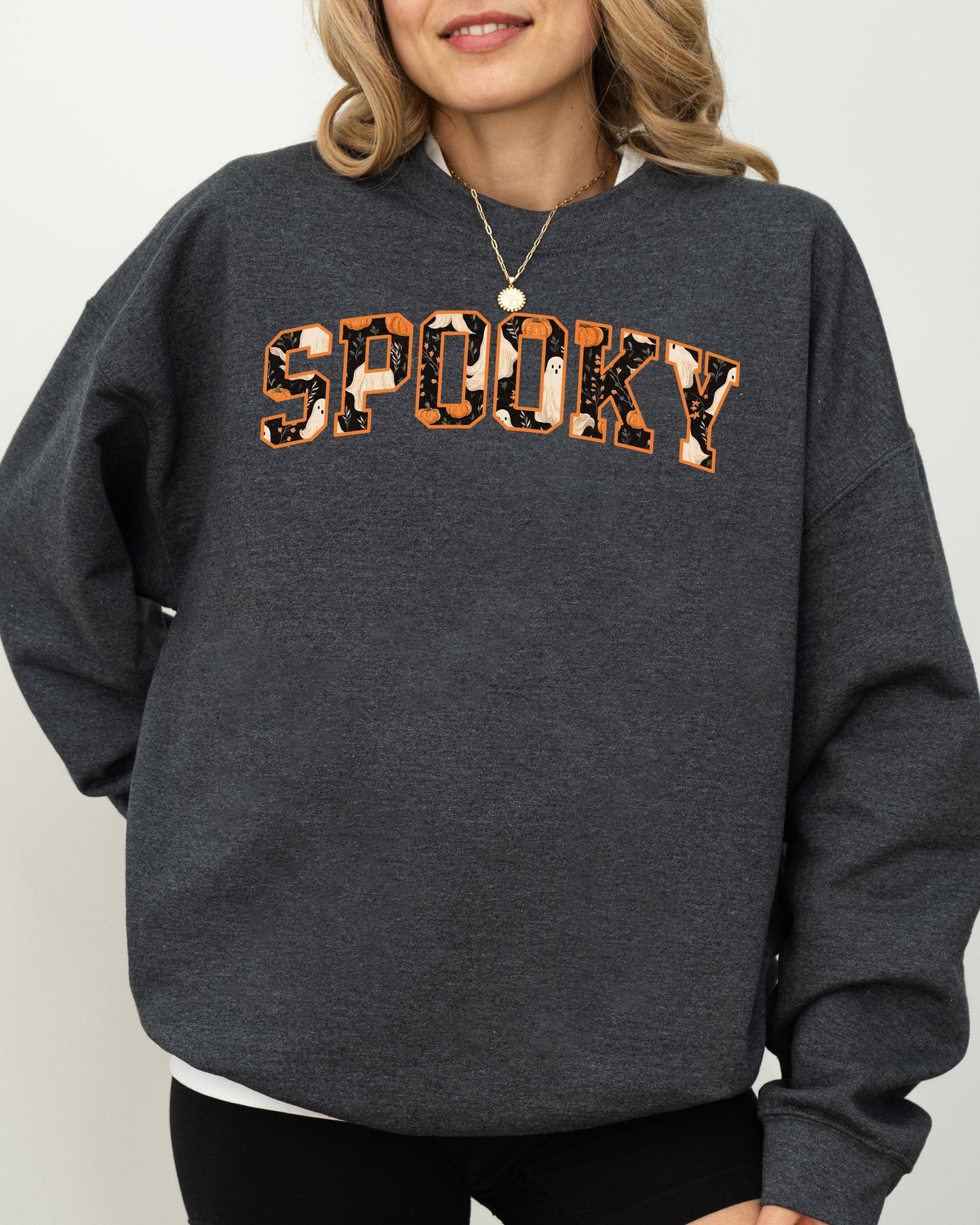 Spooky, Skeleton, Ghost, Witch, Skull, Spooky, Aesthetic, Meme, Halloween, Costume Sweatshirt