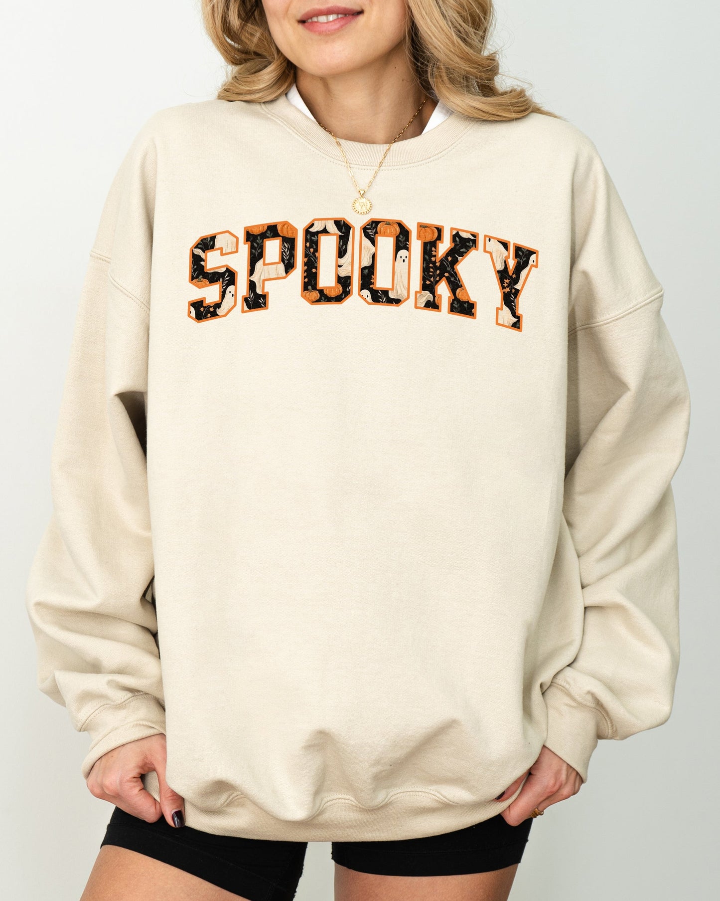 Spooky, Skeleton, Ghost, Witch, Skull, Spooky, Aesthetic, Meme, Halloween, Costume Sweatshirt