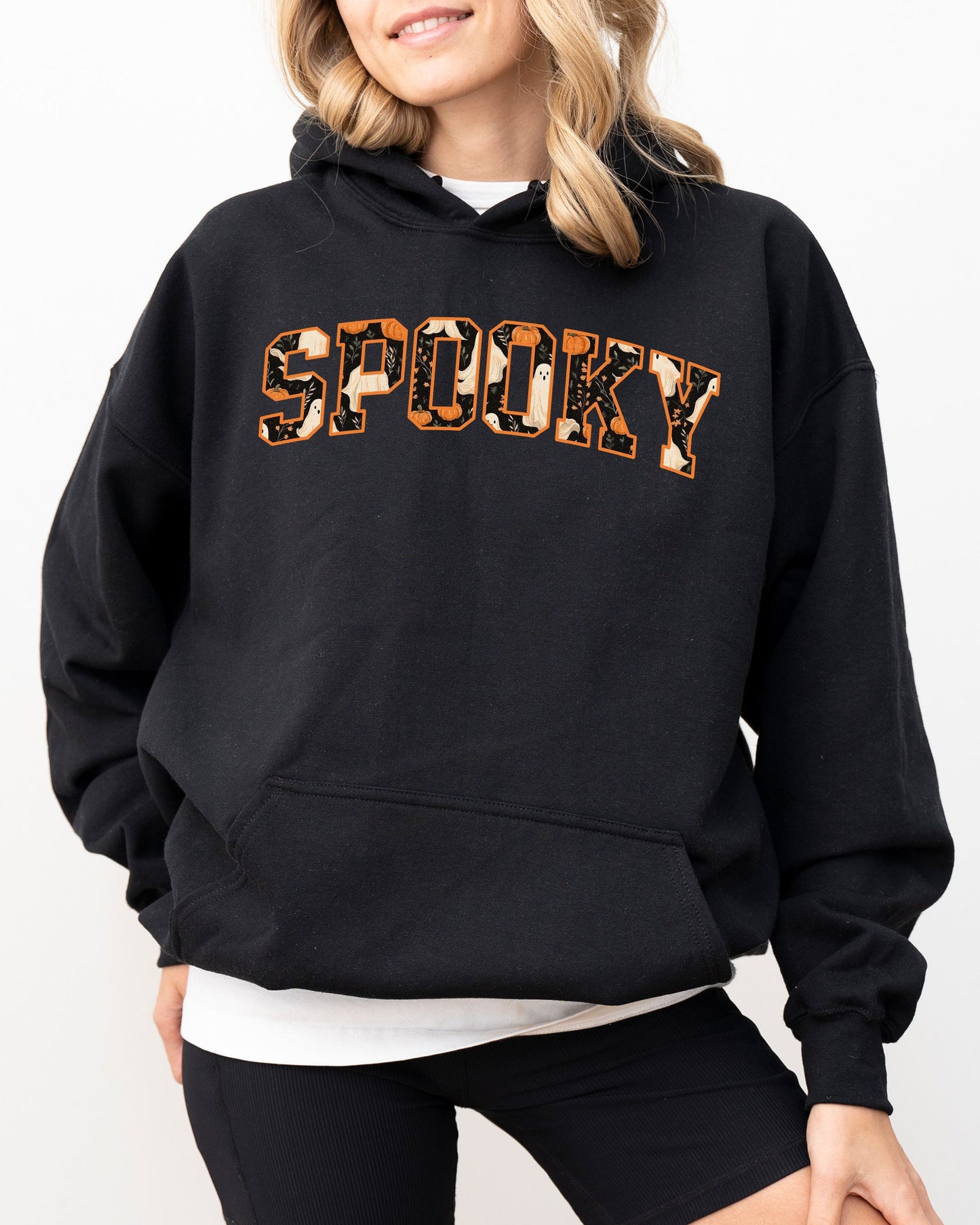 Spooky, Skeleton, Ghost, Witch, Skull, Spooky, Aesthetic, Meme, Halloween, Costume, Hoodie, Hooded Sweatshirt