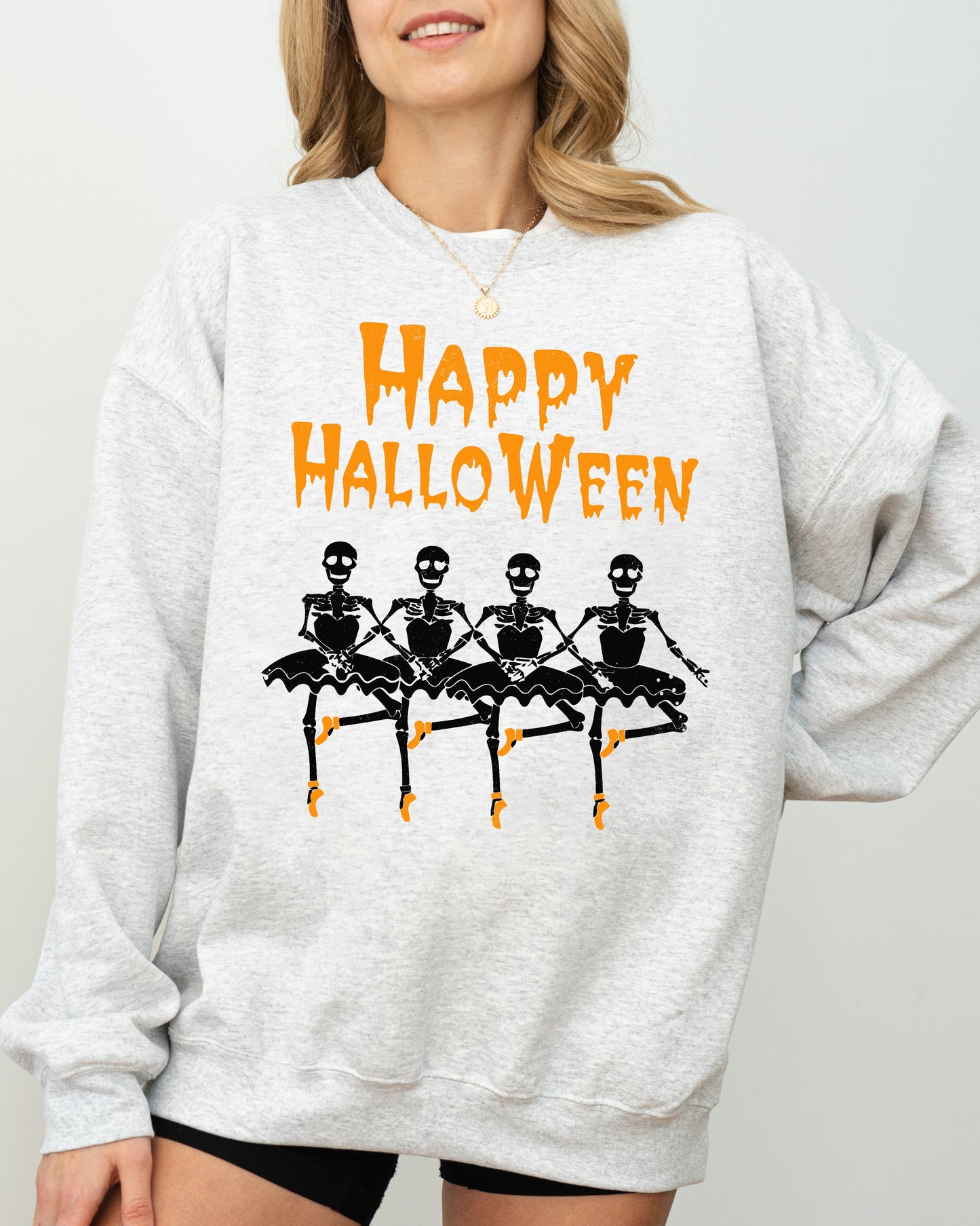 Happy Halloween Dancing Skeletons Costume Sweatshirt