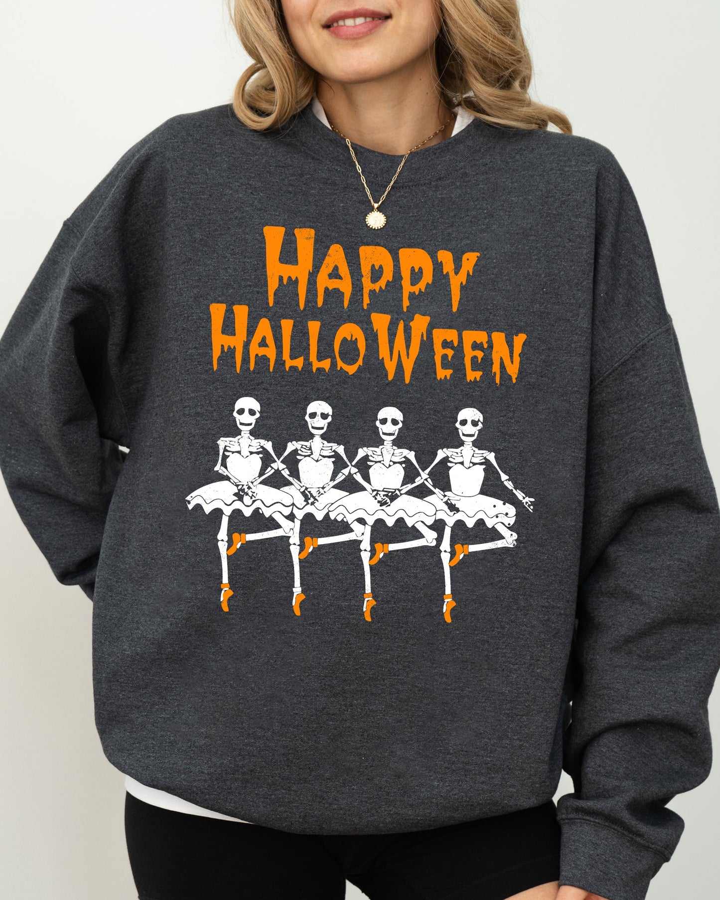 Happy Halloween Dancing Skeletons Costume Sweatshirt