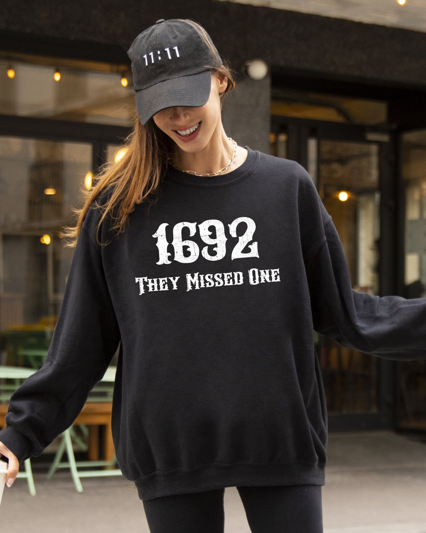 They Missed One 1692 Skeleton Ghost Witch Skull Spooky Halloween Costume Sweatshirt