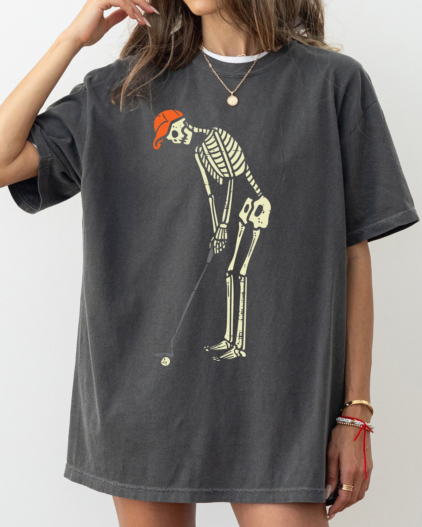 Spooky Aesthetic Skeleton Halloween Graphic T-Shirt Comfort Colors