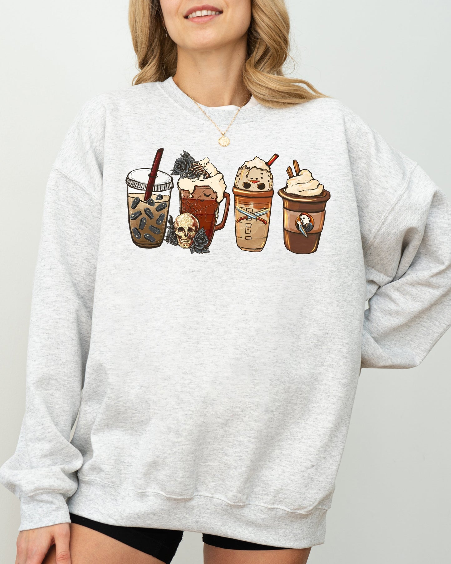 Halloween Coffee Spooky Costume Sweatshirt Unisex