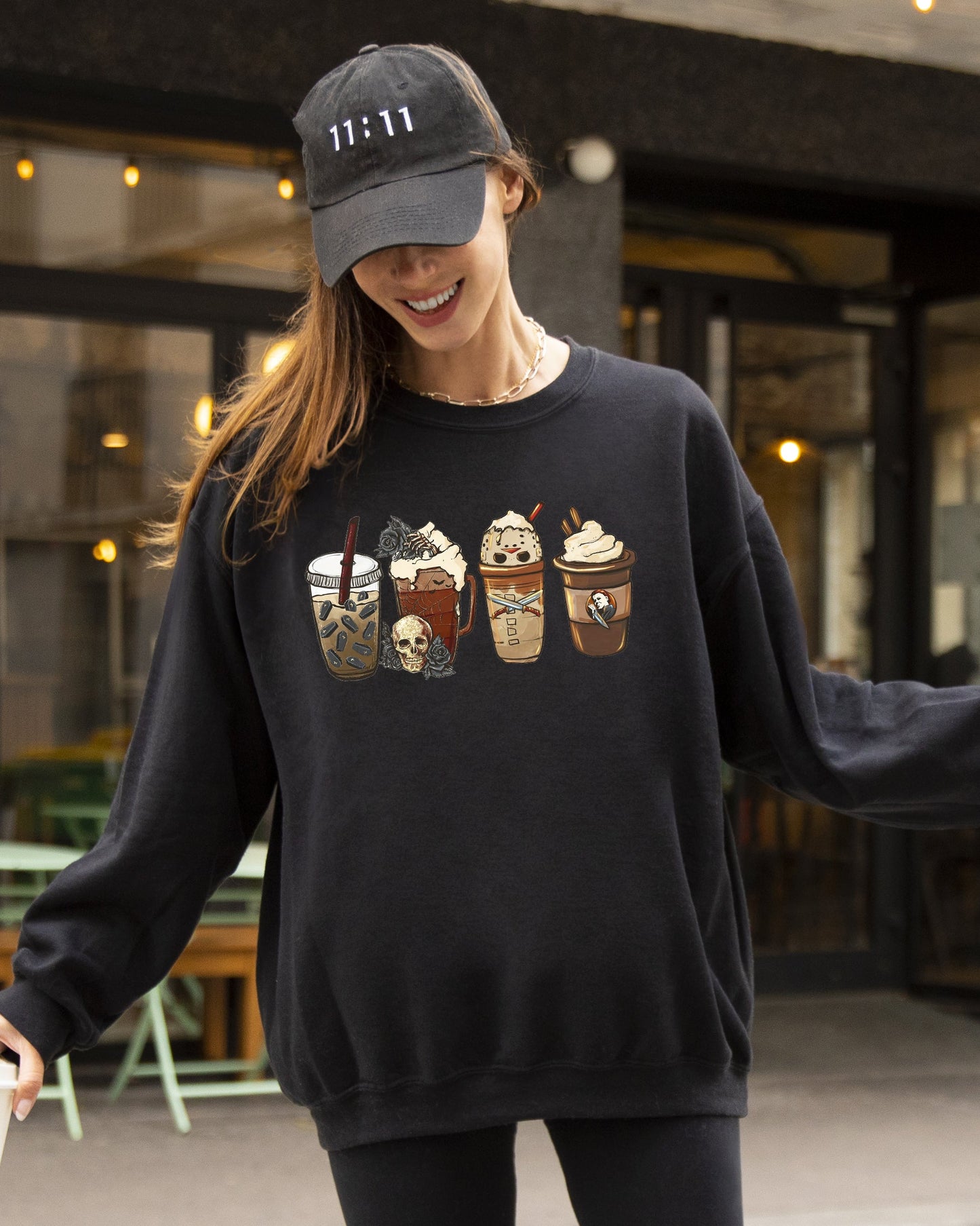 Halloween Coffee Spooky Costume Sweatshirt Unisex