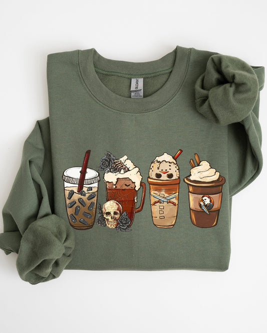 Halloween Coffee Spooky Costume Sweatshirt Unisex