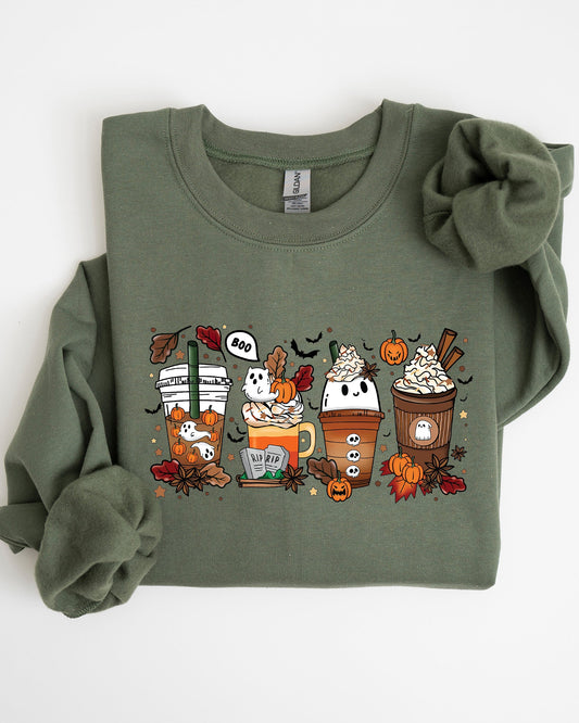 Halloween Coffee Spooky Costume Sweatshirt