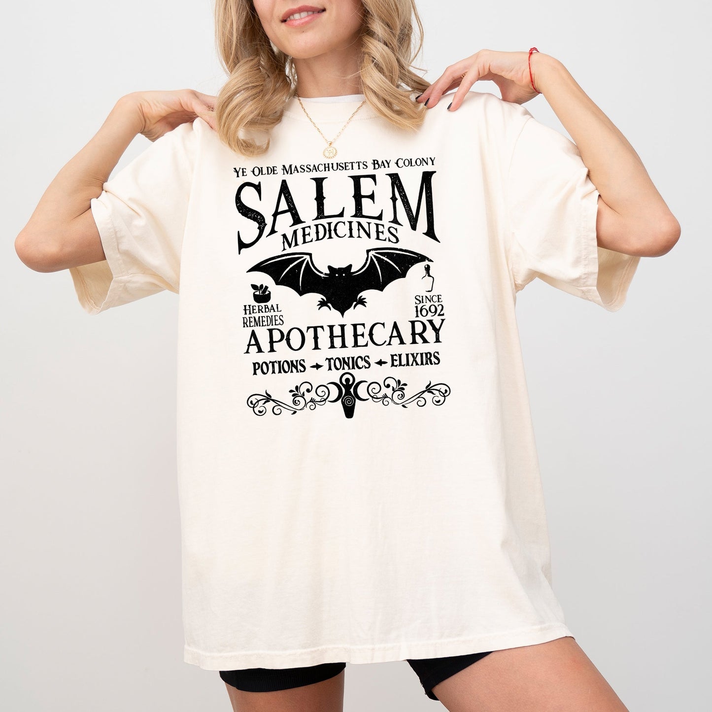 Salem Medicines, Spooky, Skeleton, Ghost, Witch, Skull, Aesthetic, Meme, Halloween, Costume, Tshirt Comfort Colors T-Shirt