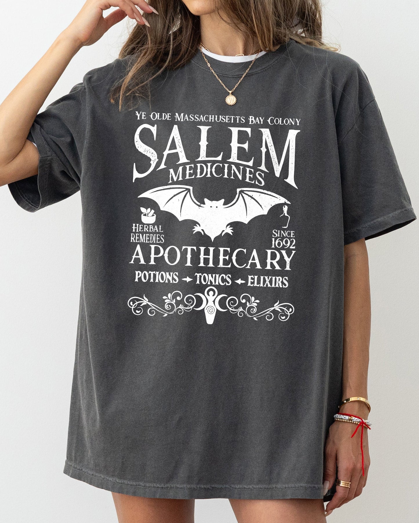 Salem Medicines, Spooky, Skeleton, Ghost, Witch, Skull, Aesthetic, Meme, Halloween, Costume, Tshirt Comfort Colors T-Shirt