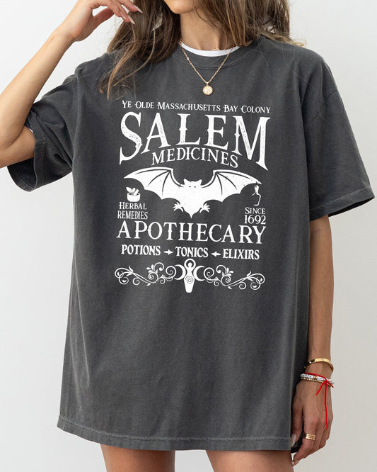 Salem Medicines, Spooky, Skeleton, Ghost, Witch, Skull, Aesthetic, Meme, Halloween, Costume, Tshirt Comfort Colors T-Shirt