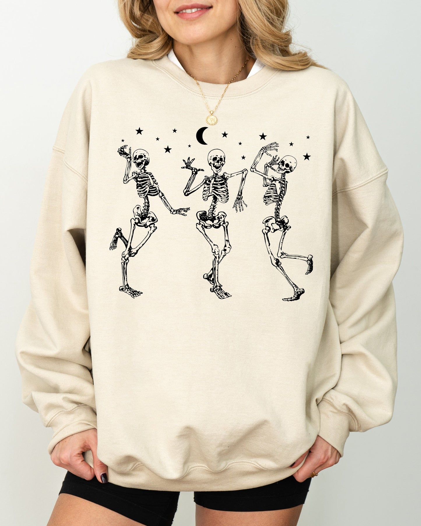 Dancing Skeletons Spooky Halloween Costume Sweatshirt