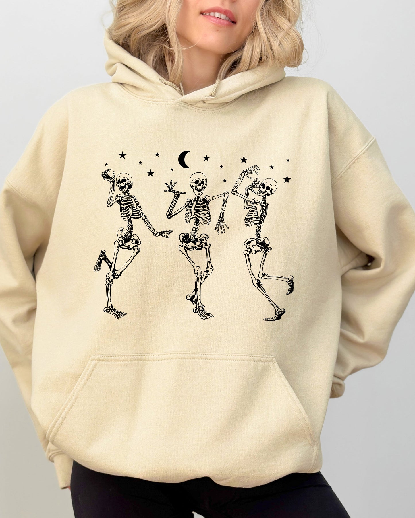 Dancing Skeletons Spooky Halloween Costume Hoodie Hooded Sweatshirt