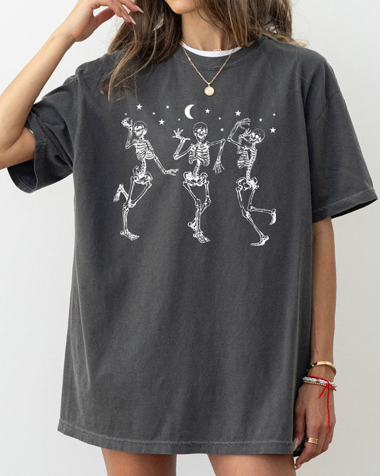 Dancing Skeletons Spooky Halloween Costume T-shirt Comfort Colors