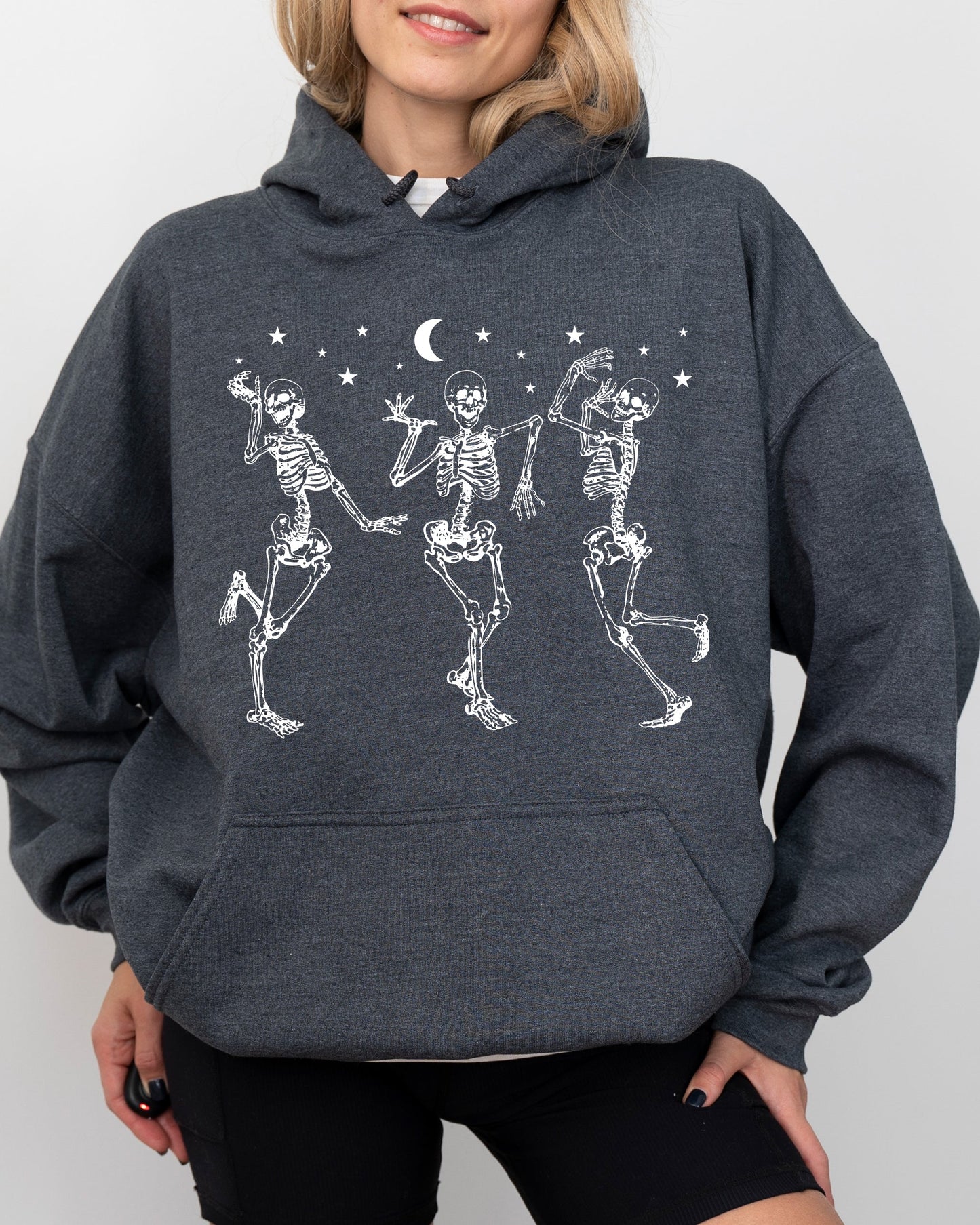 Dancing Skeletons Spooky Halloween Costume Hoodie Hooded Sweatshirt