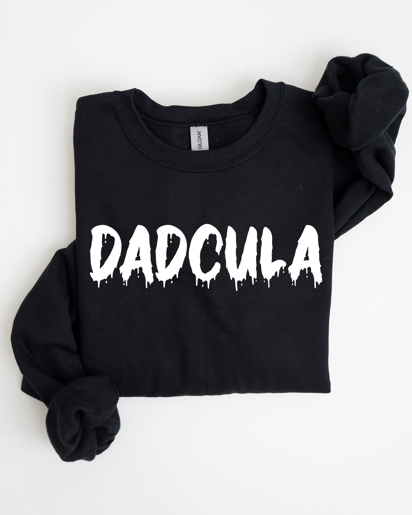 Dadcula Spooky Halloween Costume Sweatshirt with Bat Ghost Witch Skull Graphics