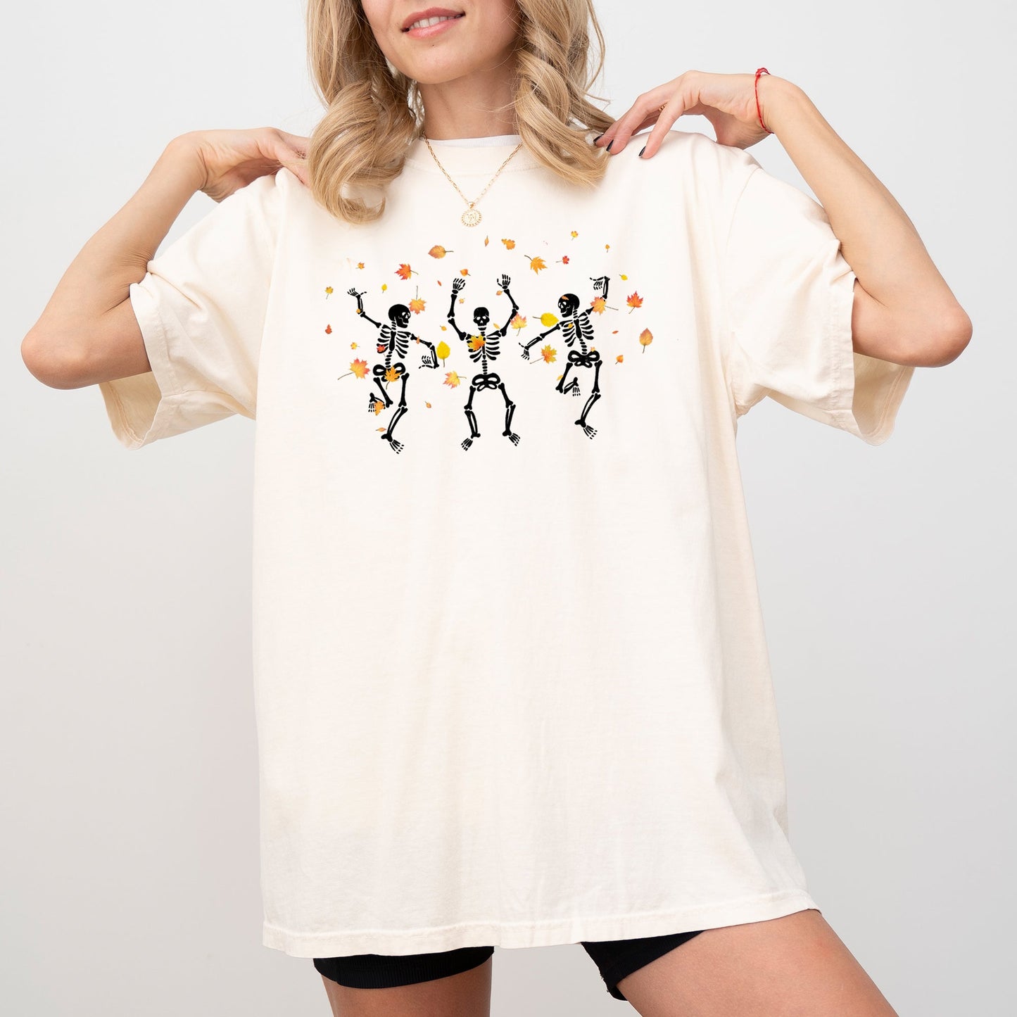 Fall Leaves Dancing Aesthetic Halloween Costume Tshirt Comfort Colors T-Shirt