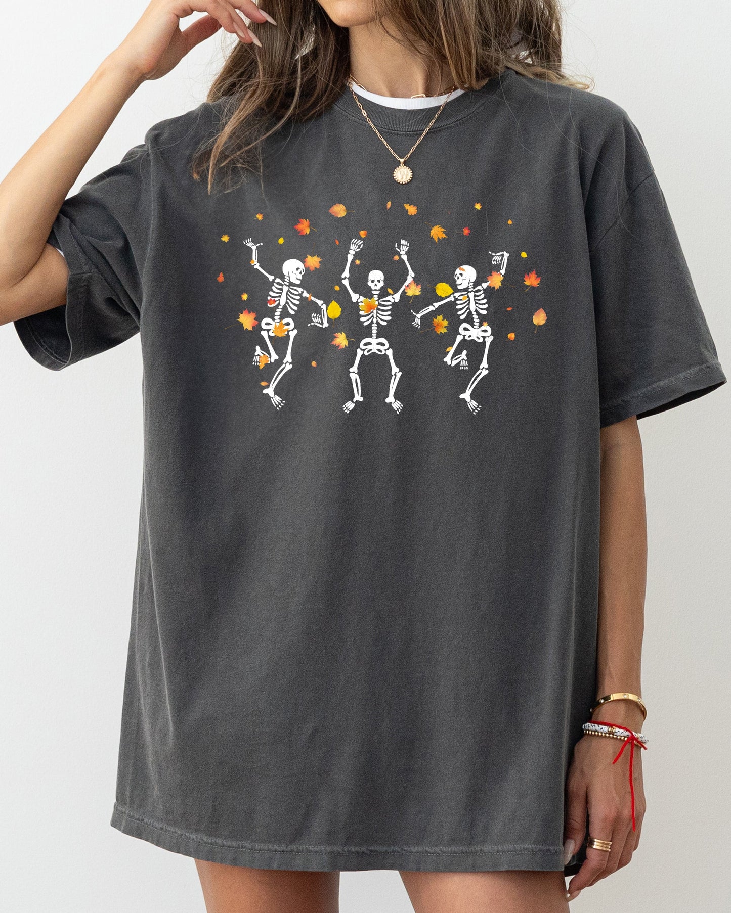 Fall Leaves Dancing Aesthetic Halloween Costume Tshirt Comfort Colors T-Shirt