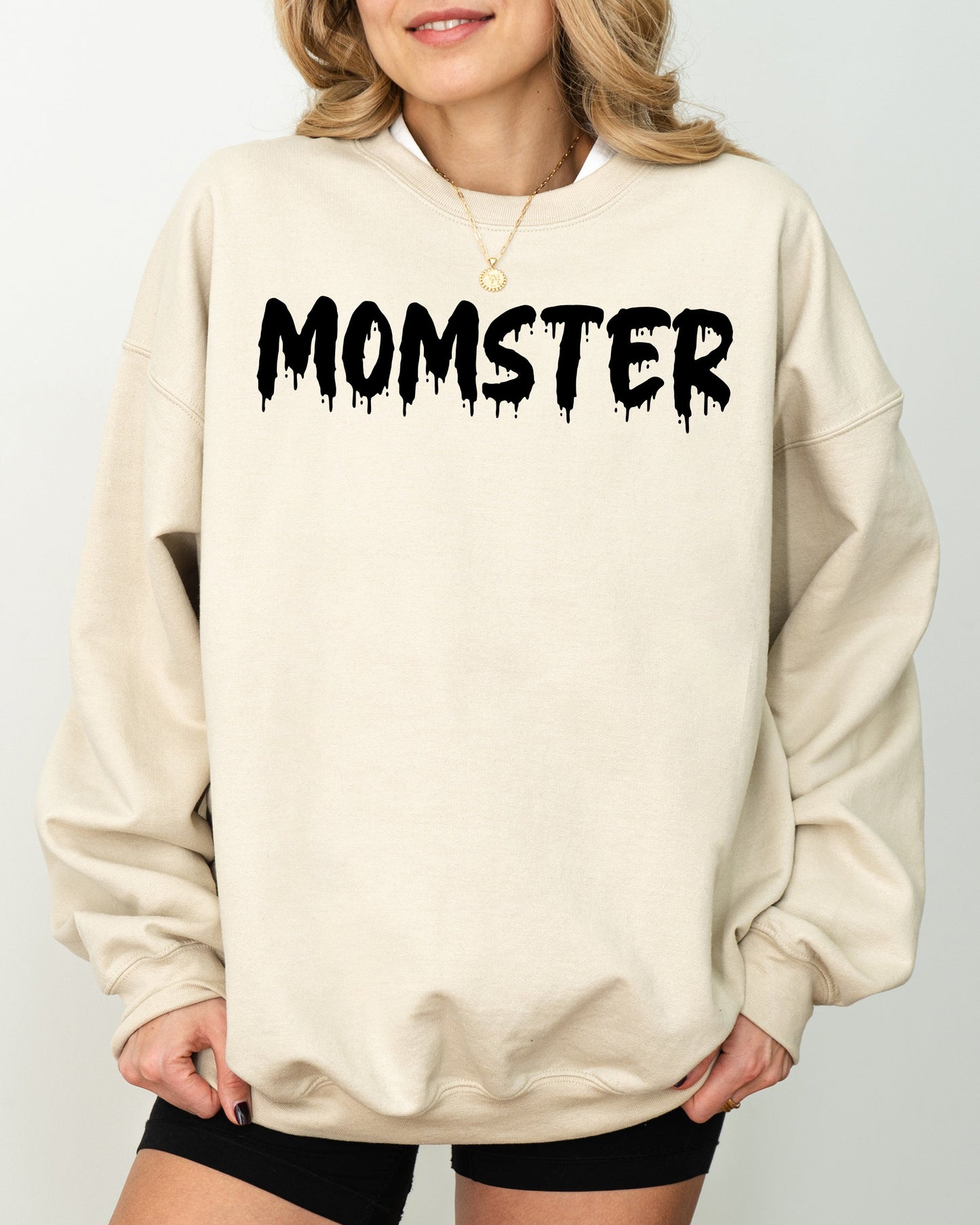 Momster, Skeleton, Ghost, Witch, Skull, Aesthetic, Meme, Halloween, Costume Sweatshirt