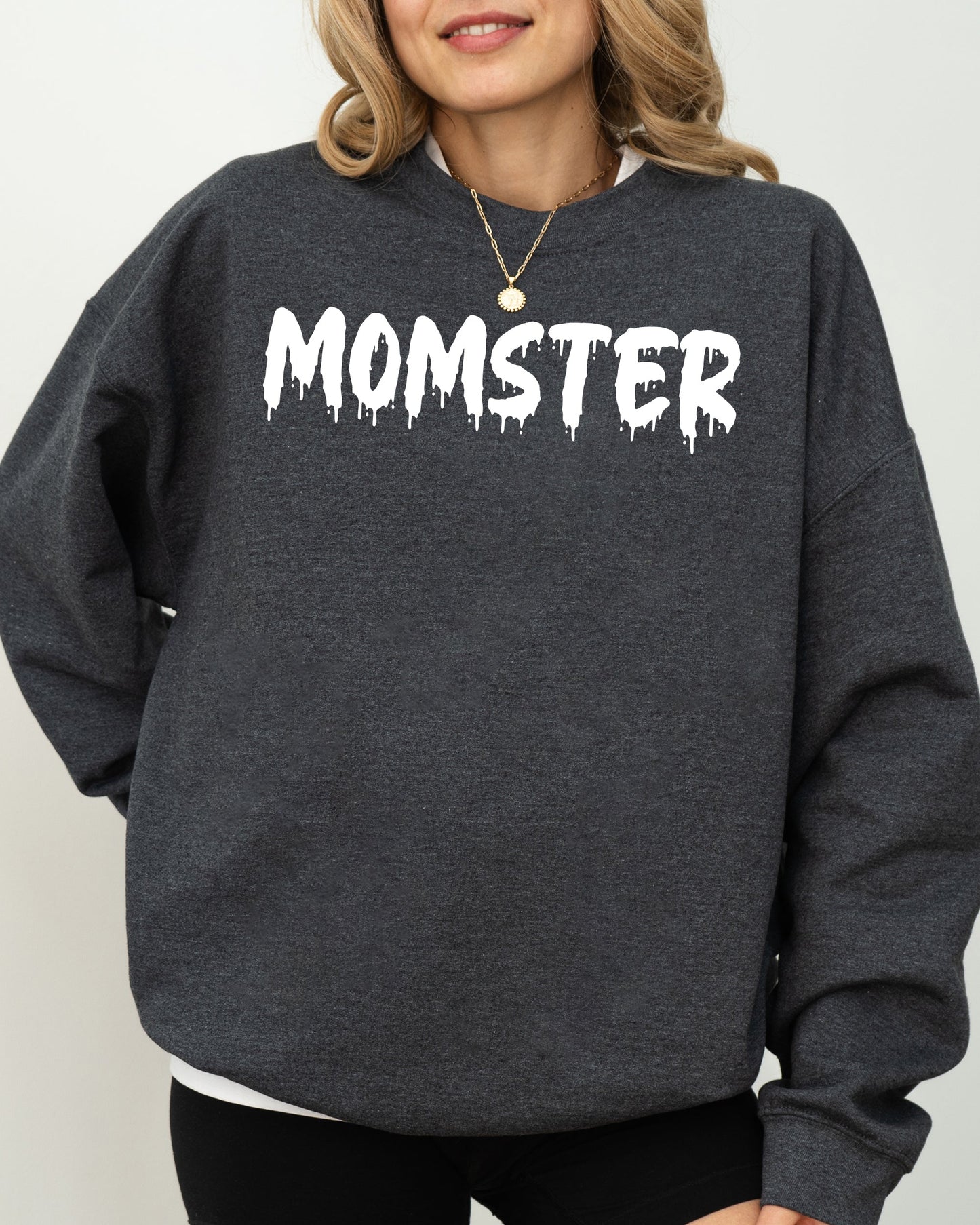 Momster, Skeleton, Ghost, Witch, Skull, Aesthetic, Meme, Halloween, Costume Sweatshirt