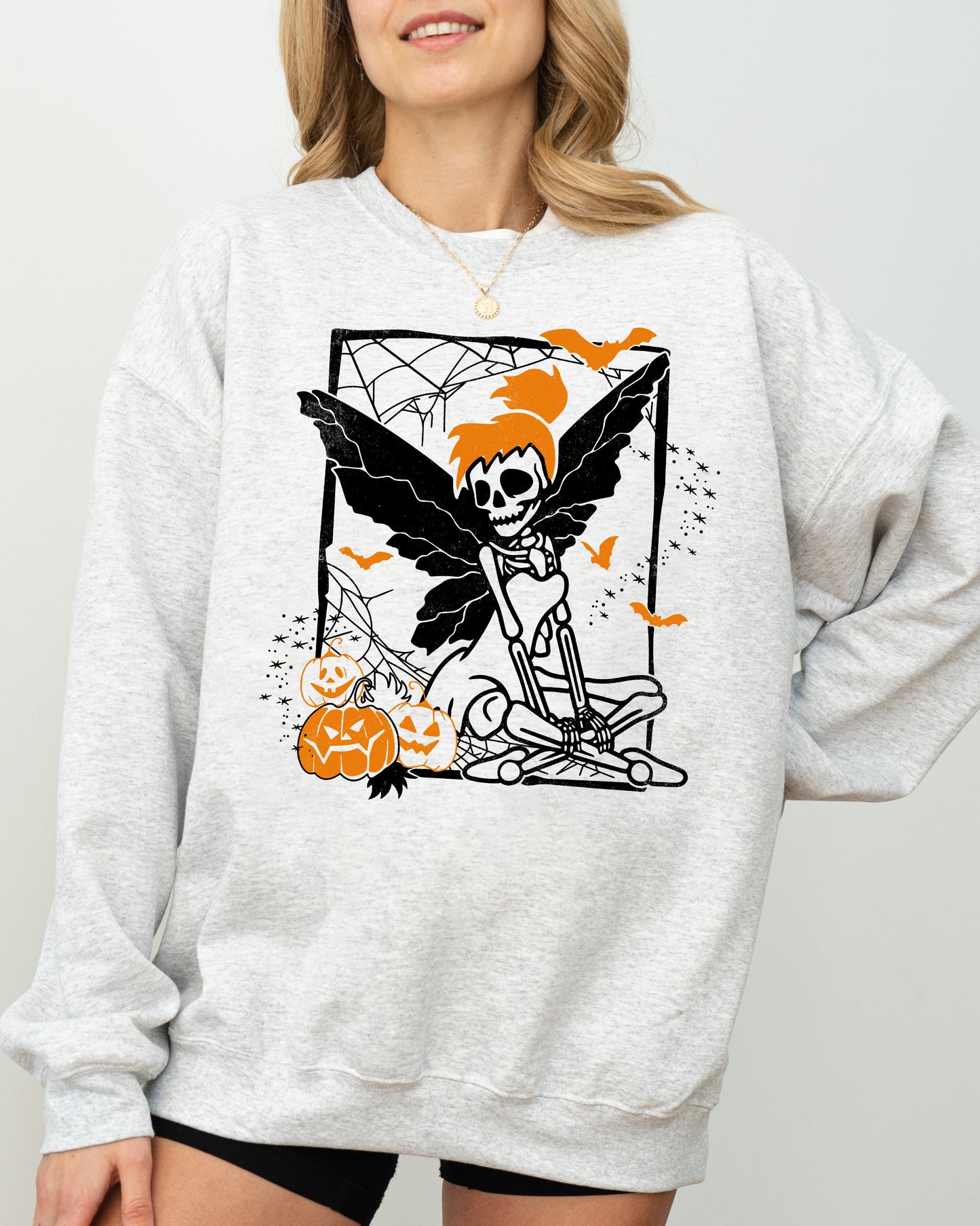 Fairy Skeleton Spooky Costume Sweatshirt Halloween Aesthetic