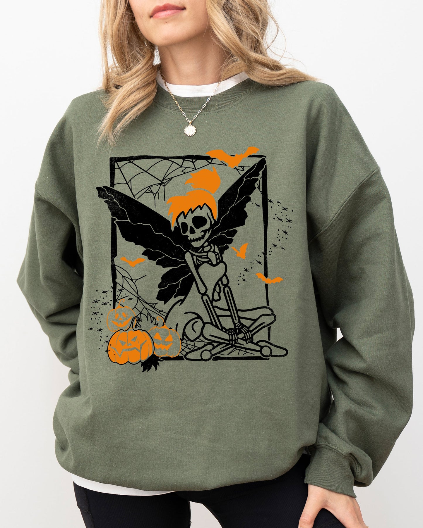 Fairy Skeleton Spooky Costume Sweatshirt Halloween Aesthetic