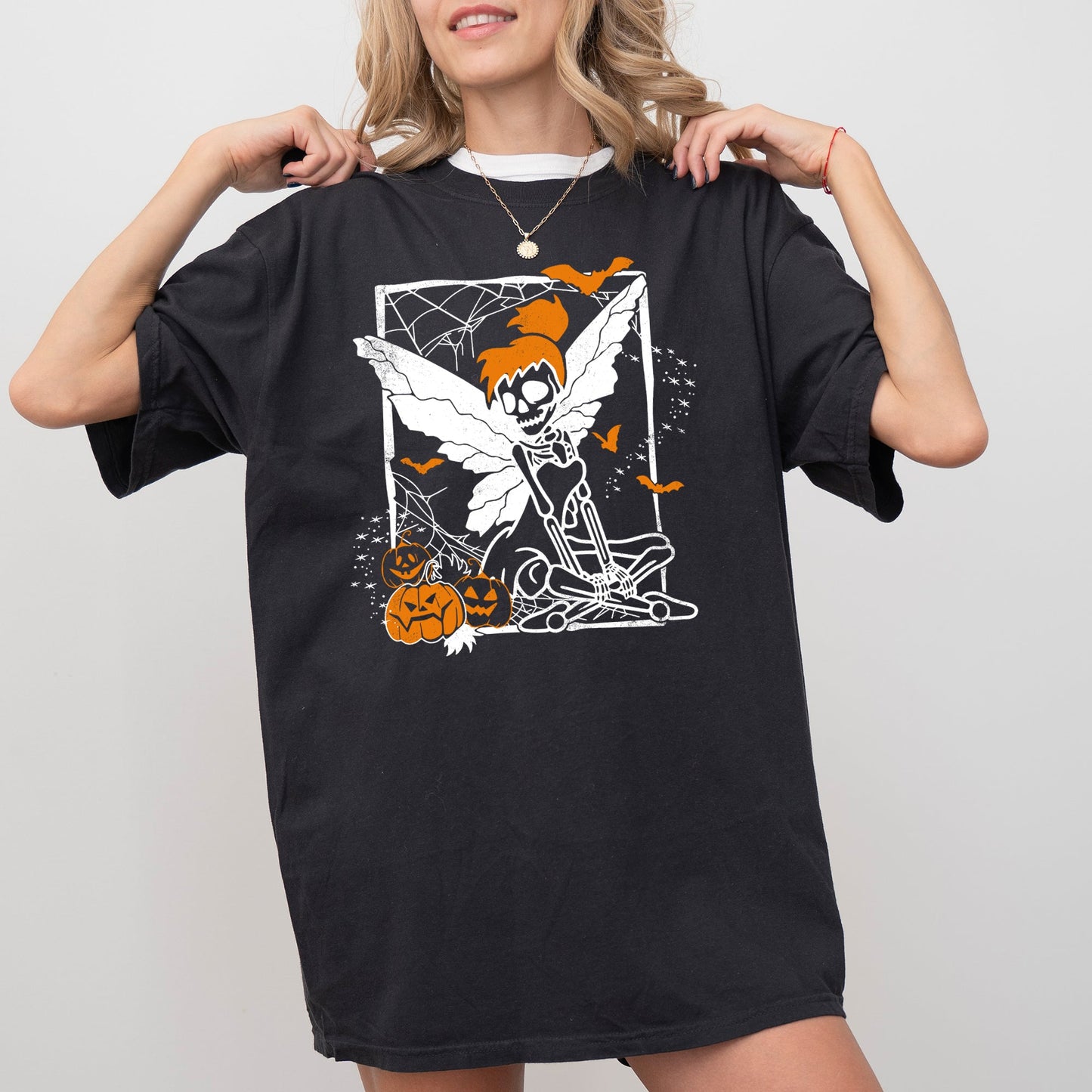 Fairy Skeleton Ghost Skull Spooky Aesthetic Halloween Costume Tshirt Comfort Colors T-Shirt