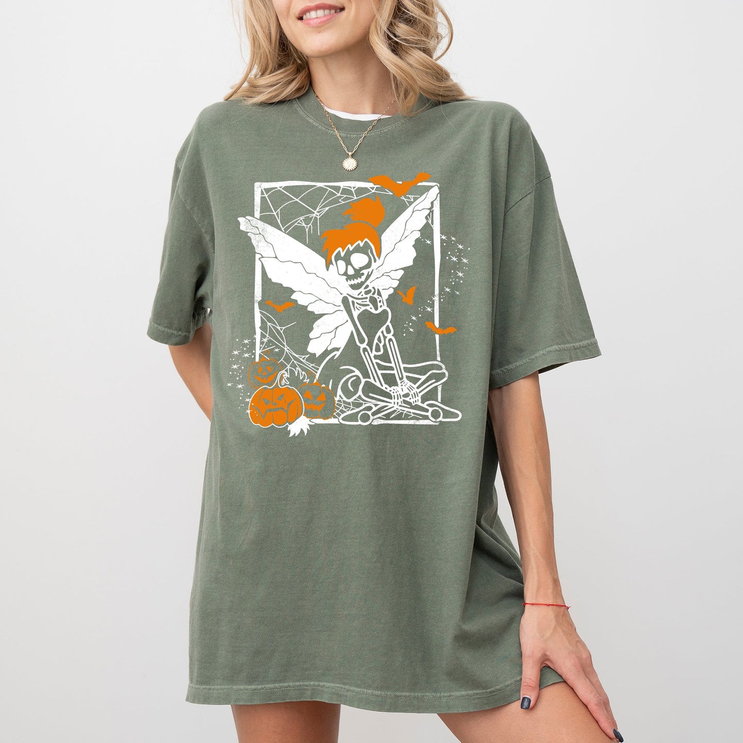 Fairy Skeleton Ghost Skull Spooky Aesthetic Halloween Costume Tshirt Comfort Colors T-Shirt