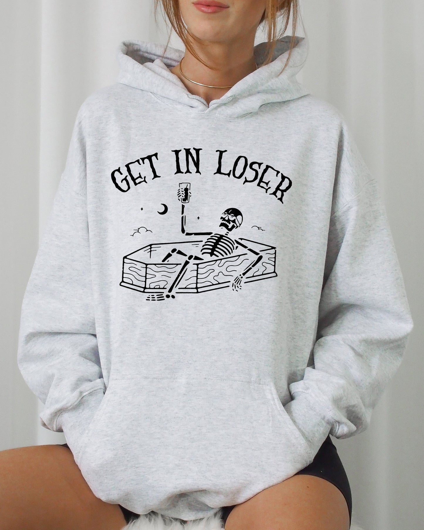 Get In Loser Spooky Halloween Costume Hoodie Hooded Sweatshirt