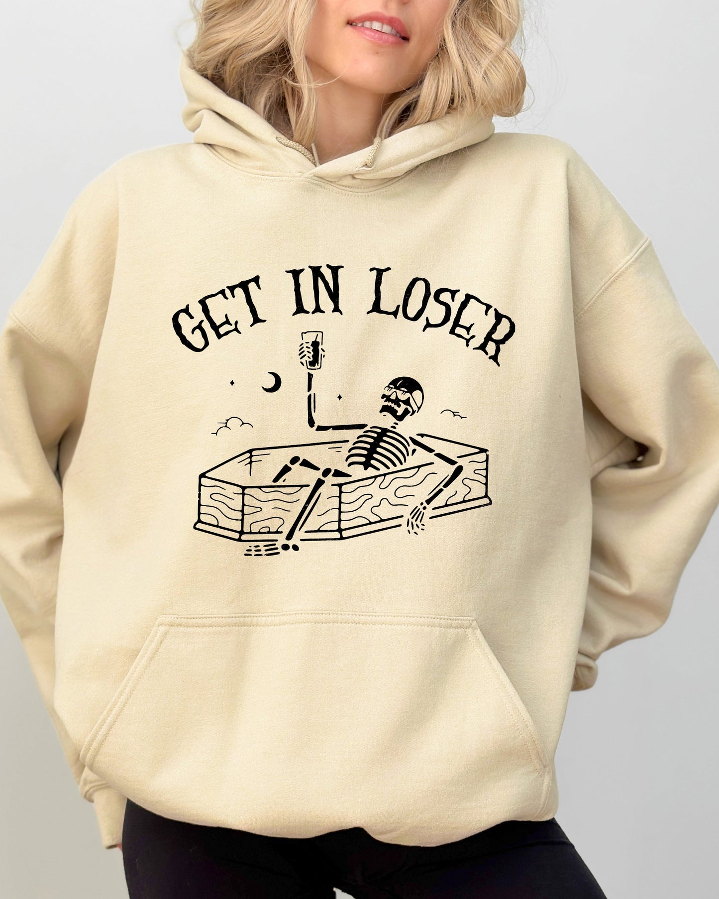 Get In Loser Spooky Halloween Costume Hoodie Hooded Sweatshirt