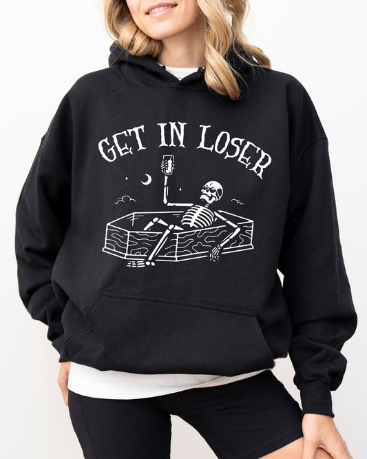 Get In Loser Spooky Halloween Costume Hoodie Hooded Sweatshirt