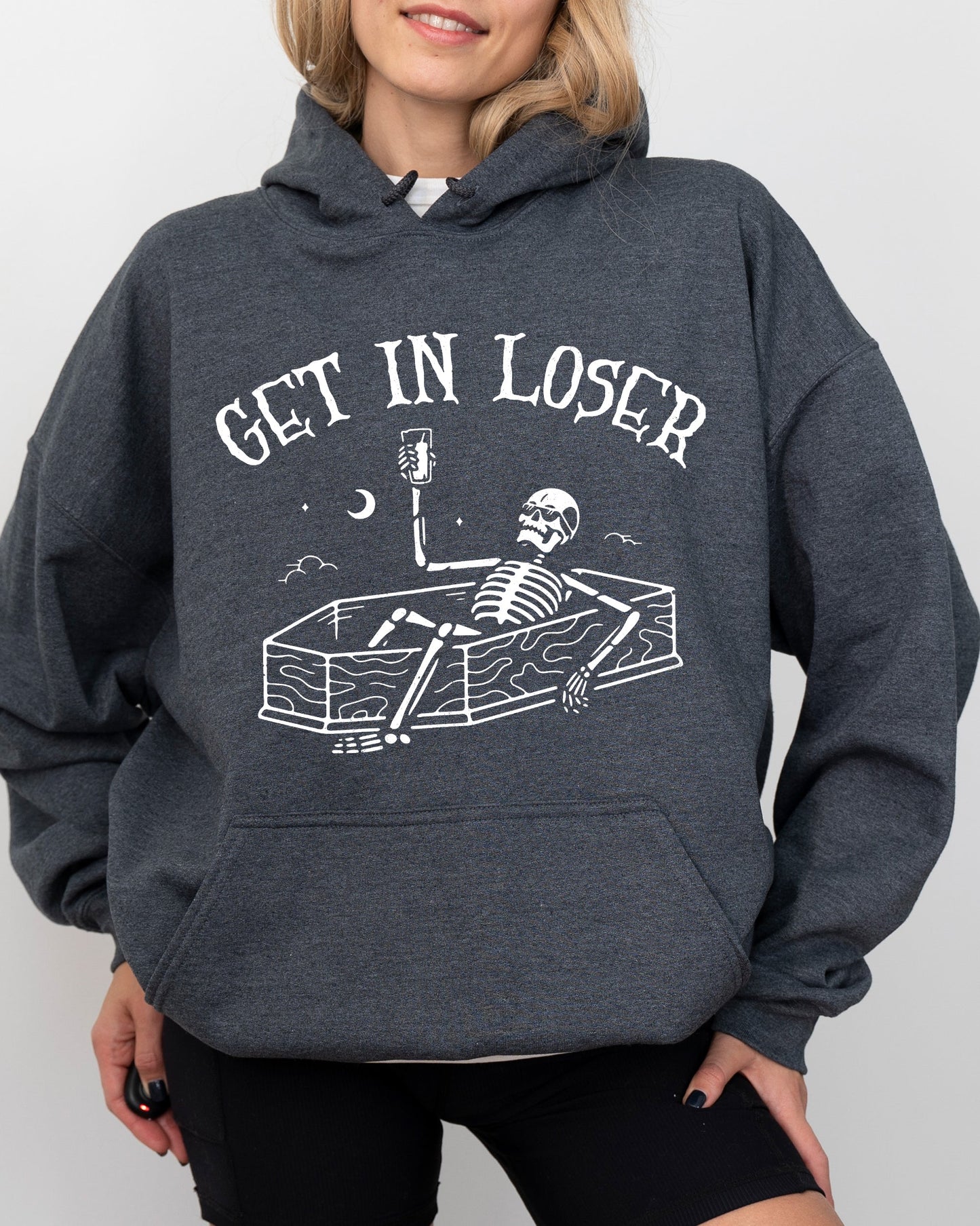 Get In Loser Spooky Halloween Costume Hoodie Hooded Sweatshirt