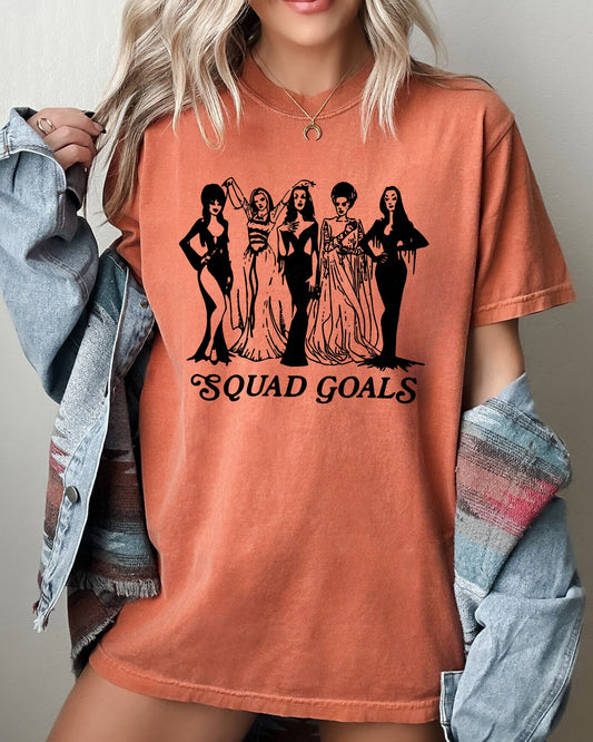 Squad Goals, Skeleton, Ghost, Witch, Skull, Spooky, Aesthetic, Meme, Halloween, Costume, Tshirt Comfort Colors T-Shirt