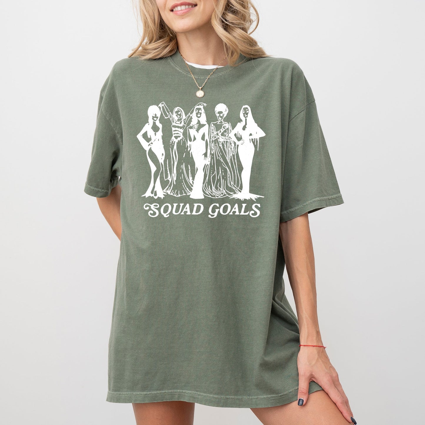 Squad Goals, Skeleton, Ghost, Witch, Skull, Spooky, Aesthetic, Meme, Halloween, Costume, Tshirt Comfort Colors T-Shirt