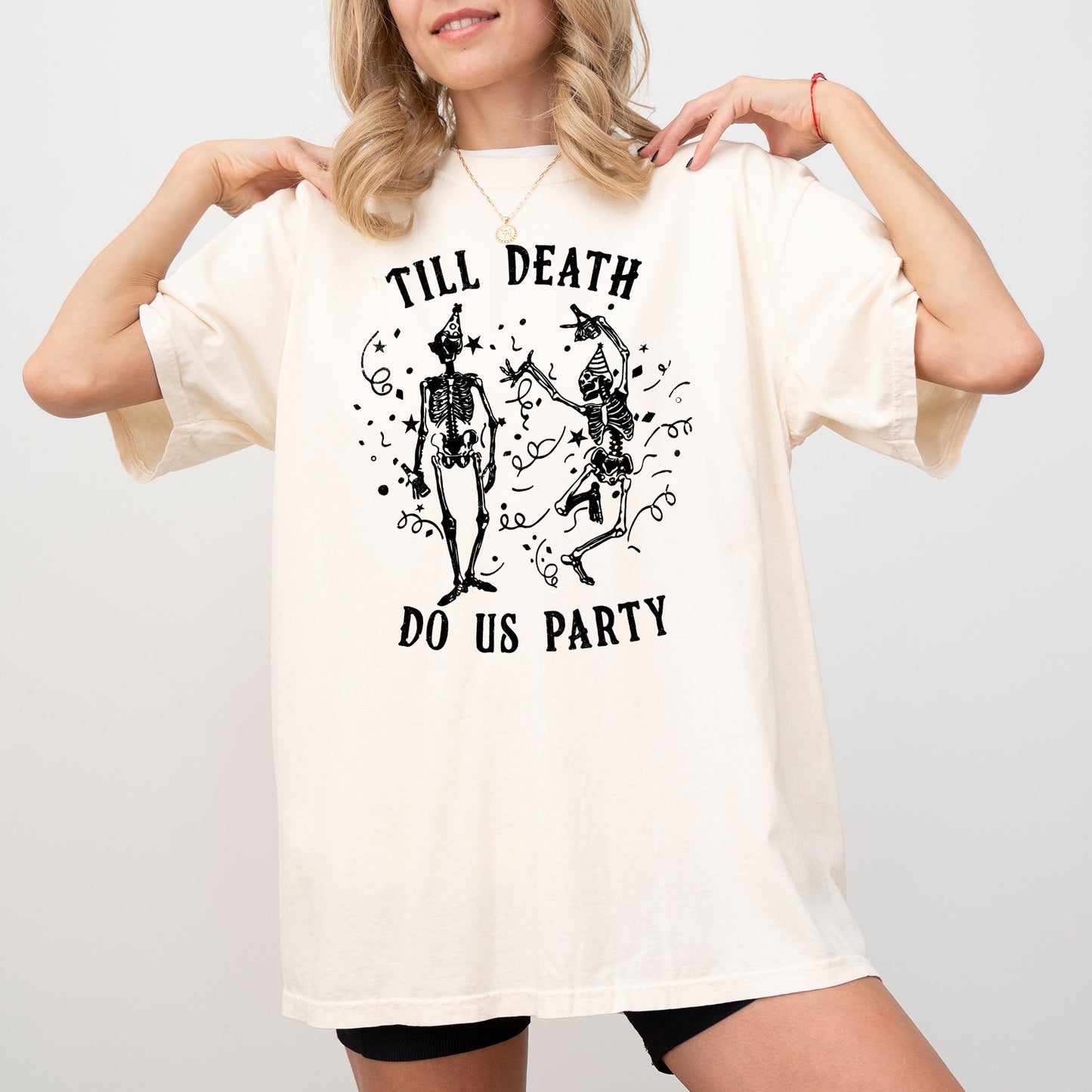 Till Death Do Us Party, Dancing Skeletons, Witch, Skull, Aesthetic, Meme, Halloween, Costume, Tshirt Comfort Colors T-Shirt