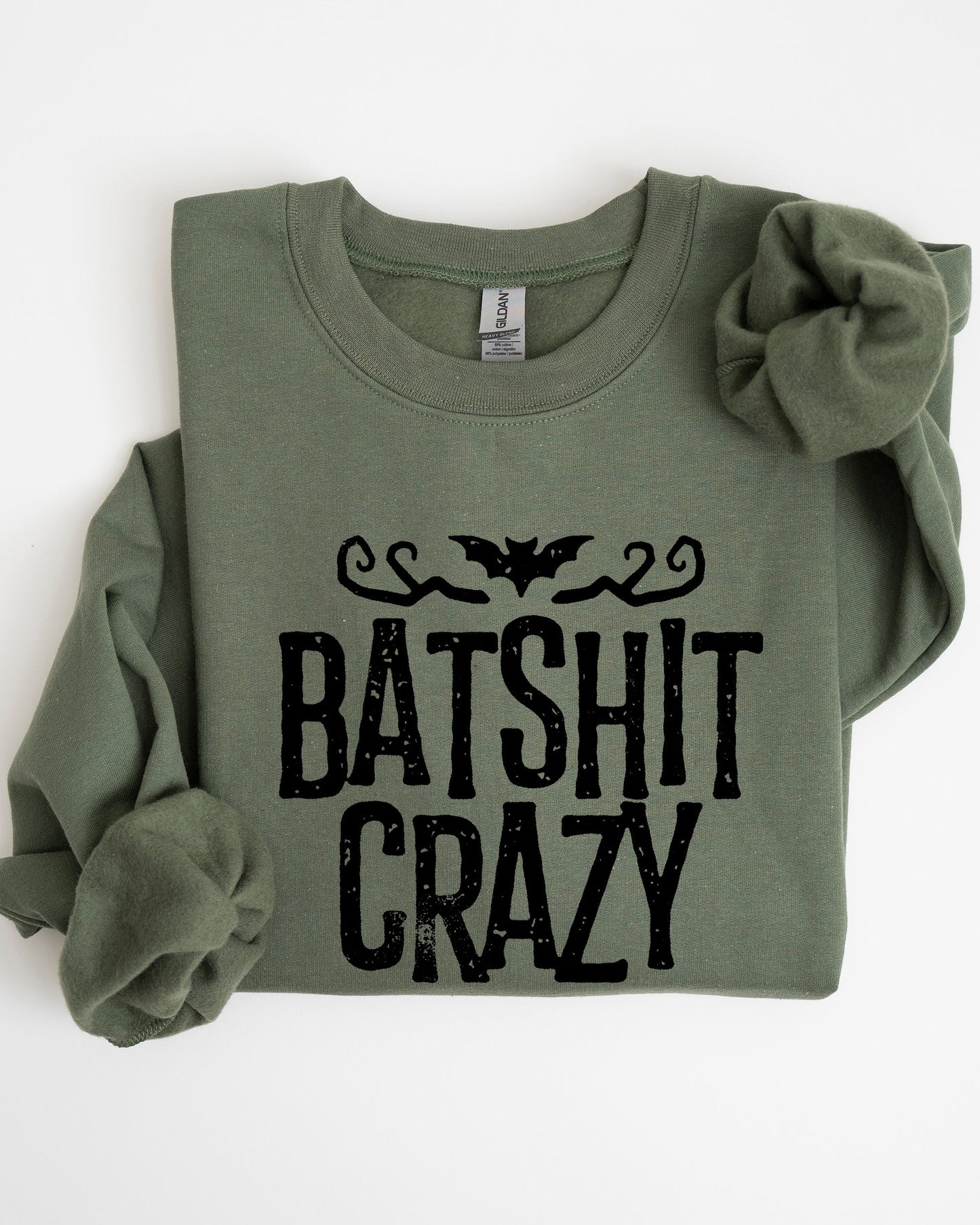 Batshit Crazy, Skeletons, Ghost, Western, Witch, Skull, Aesthetic, Meme, Halloween, Costume Sweatshirt