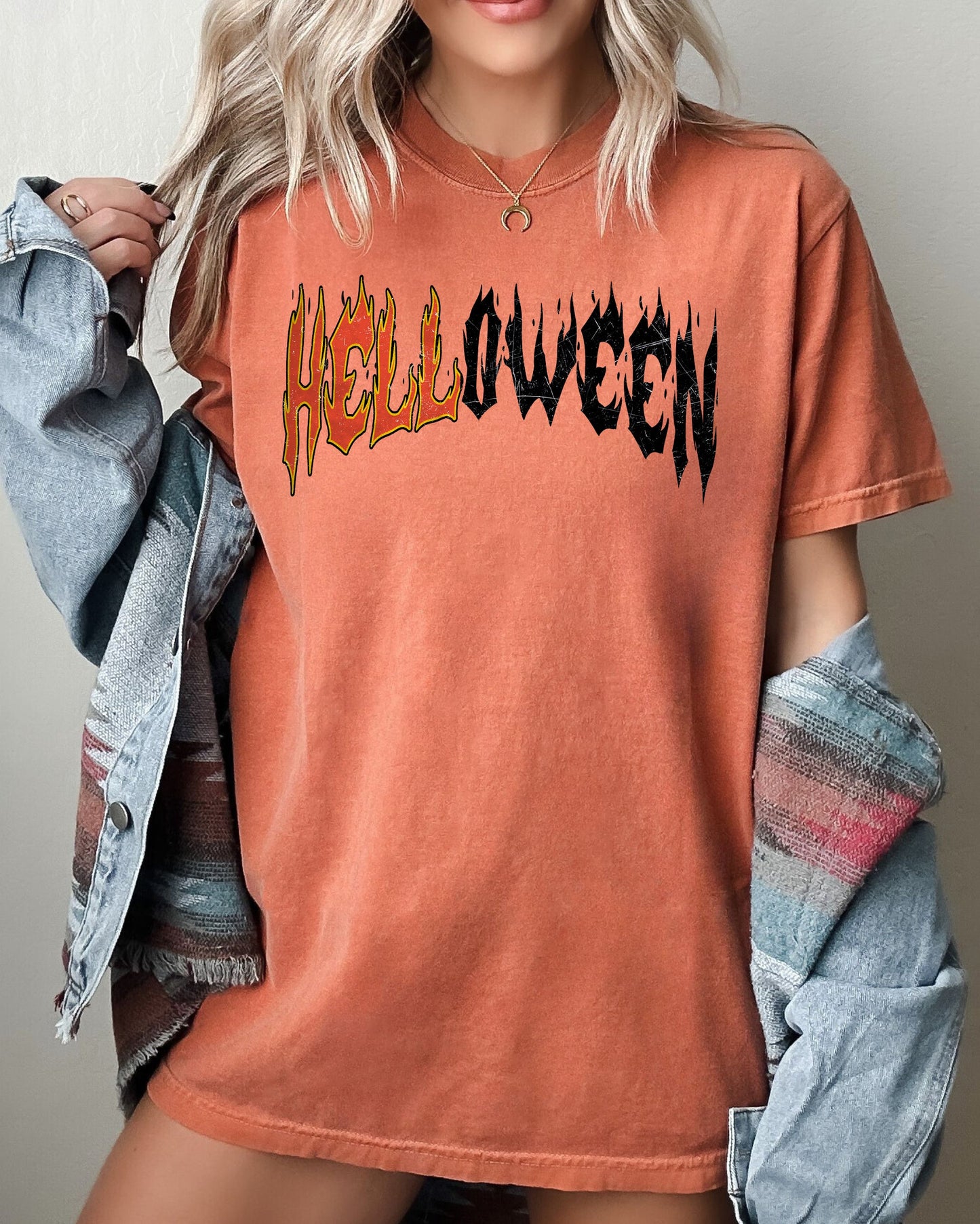 Halloween Skeleton Ghost Western Witch Skull Aesthetic Meme Costume Comfort Colors T-Shirt