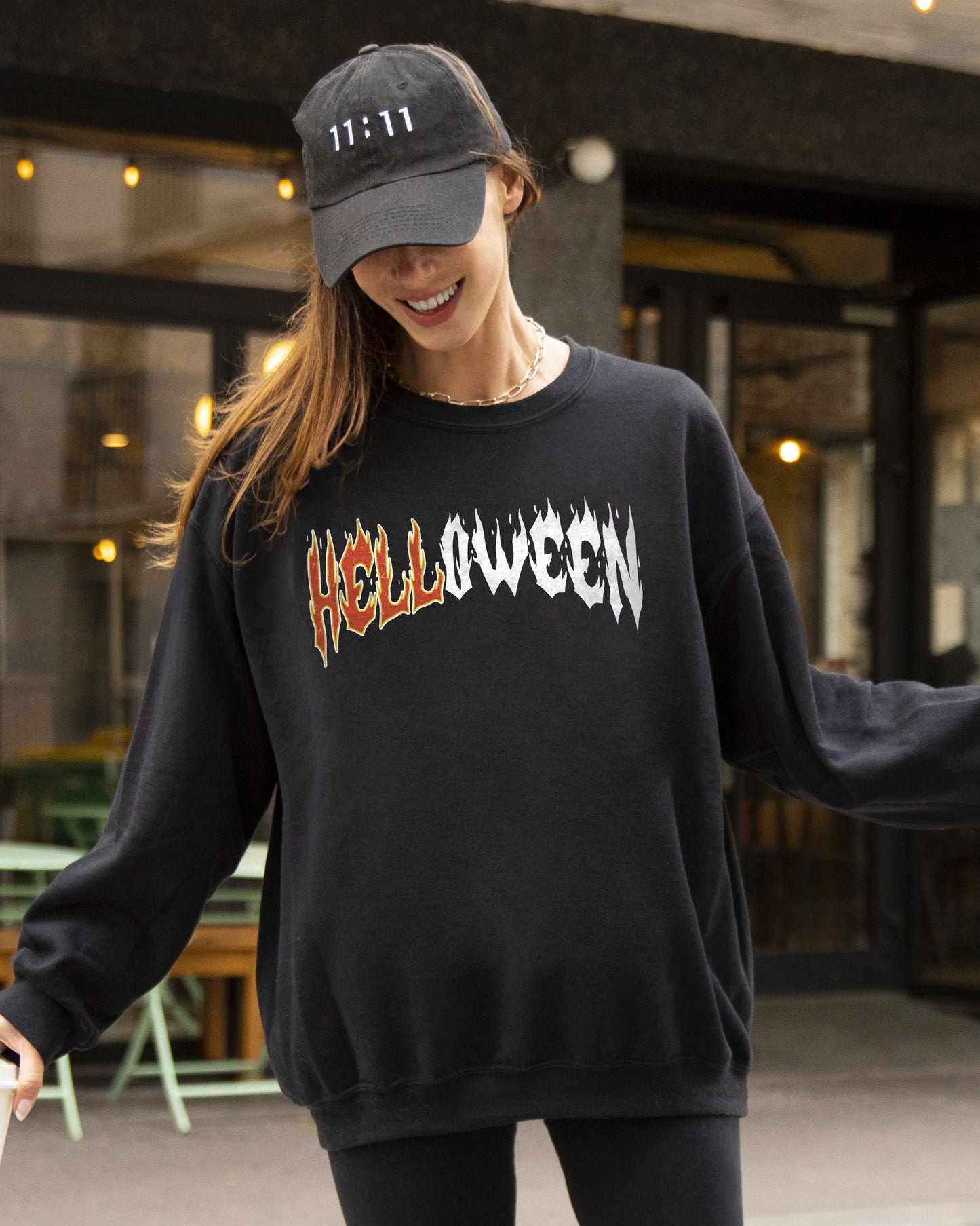 Helloween Skeleton Ghost Western Witch Skull Aesthetic Costume Sweatshirt