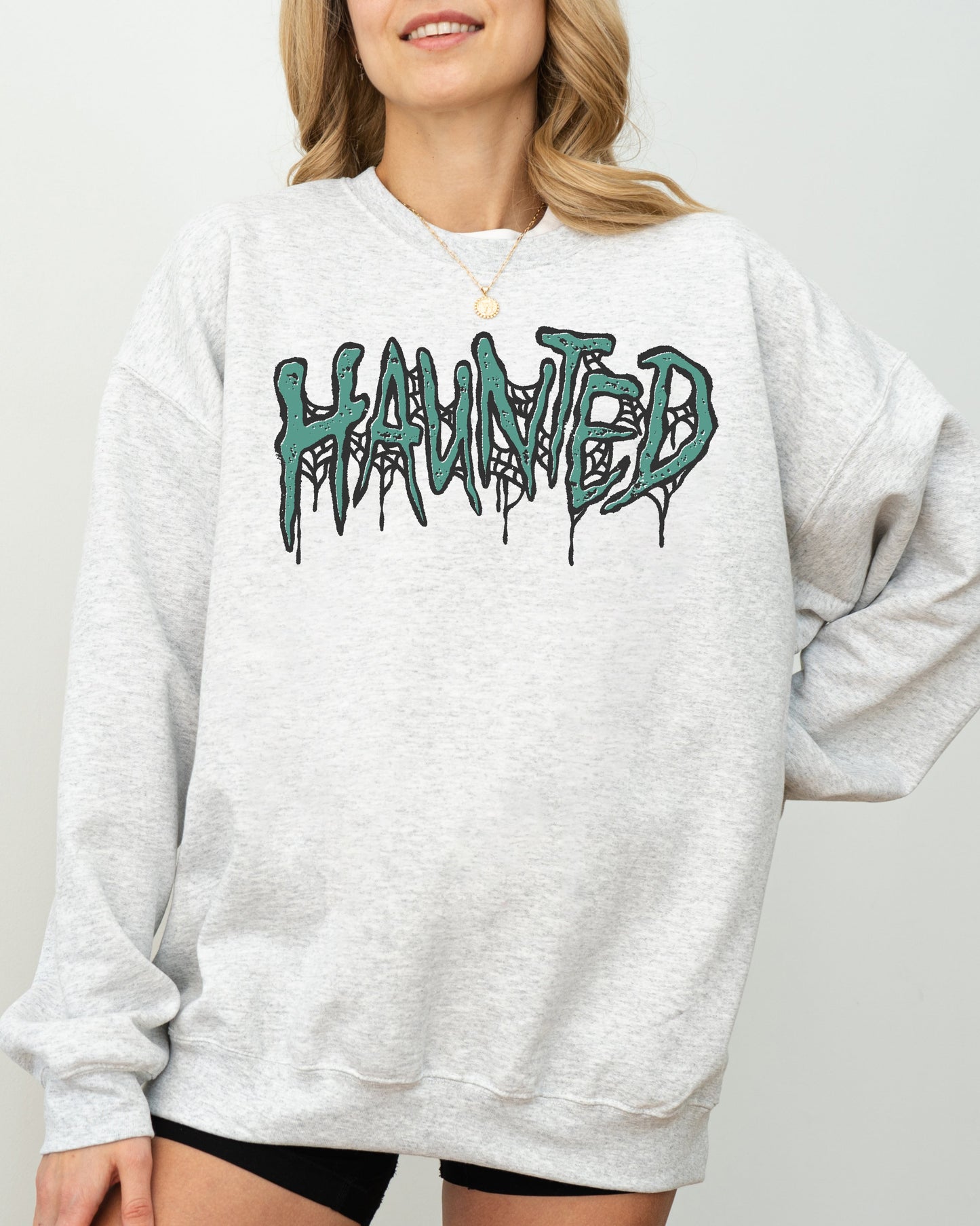 Halloween Haunted Costume Sweatshirt Skeleton Ghost Witch Skull Western Aesthetic Meme