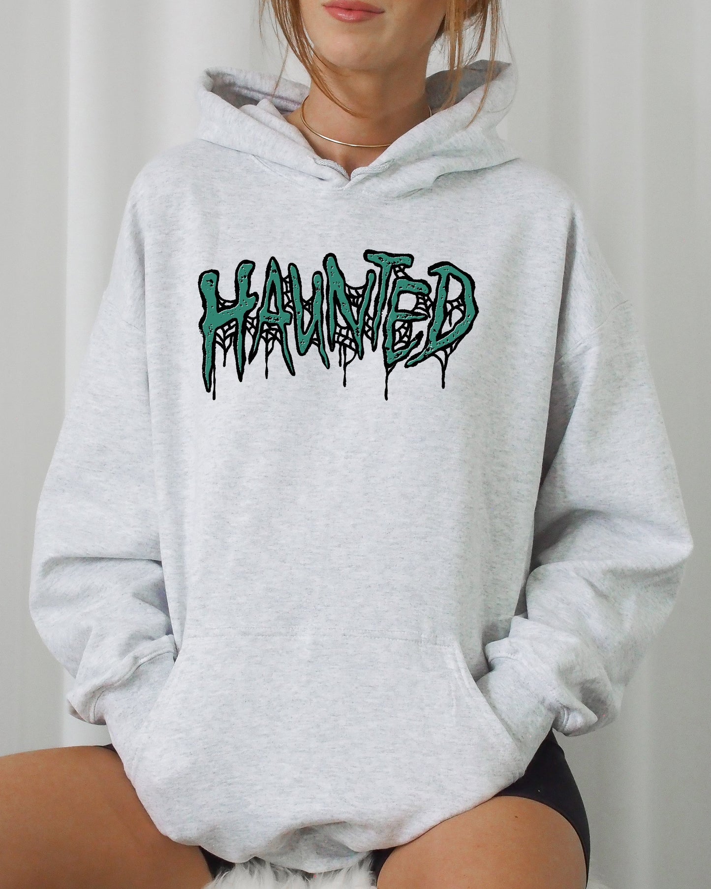 Halloween Costume Aesthetic Hoodie Hooded Sweatshirt Haunted Skeleton Ghost Western Witch Skull Meme