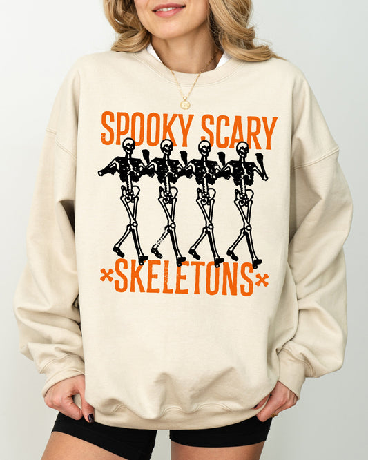 Spooky, Scary, Skeleton, Skull, Ghost, Western, Witch, Aesthetic, Meme, Halloween, Costume Sweatshirt