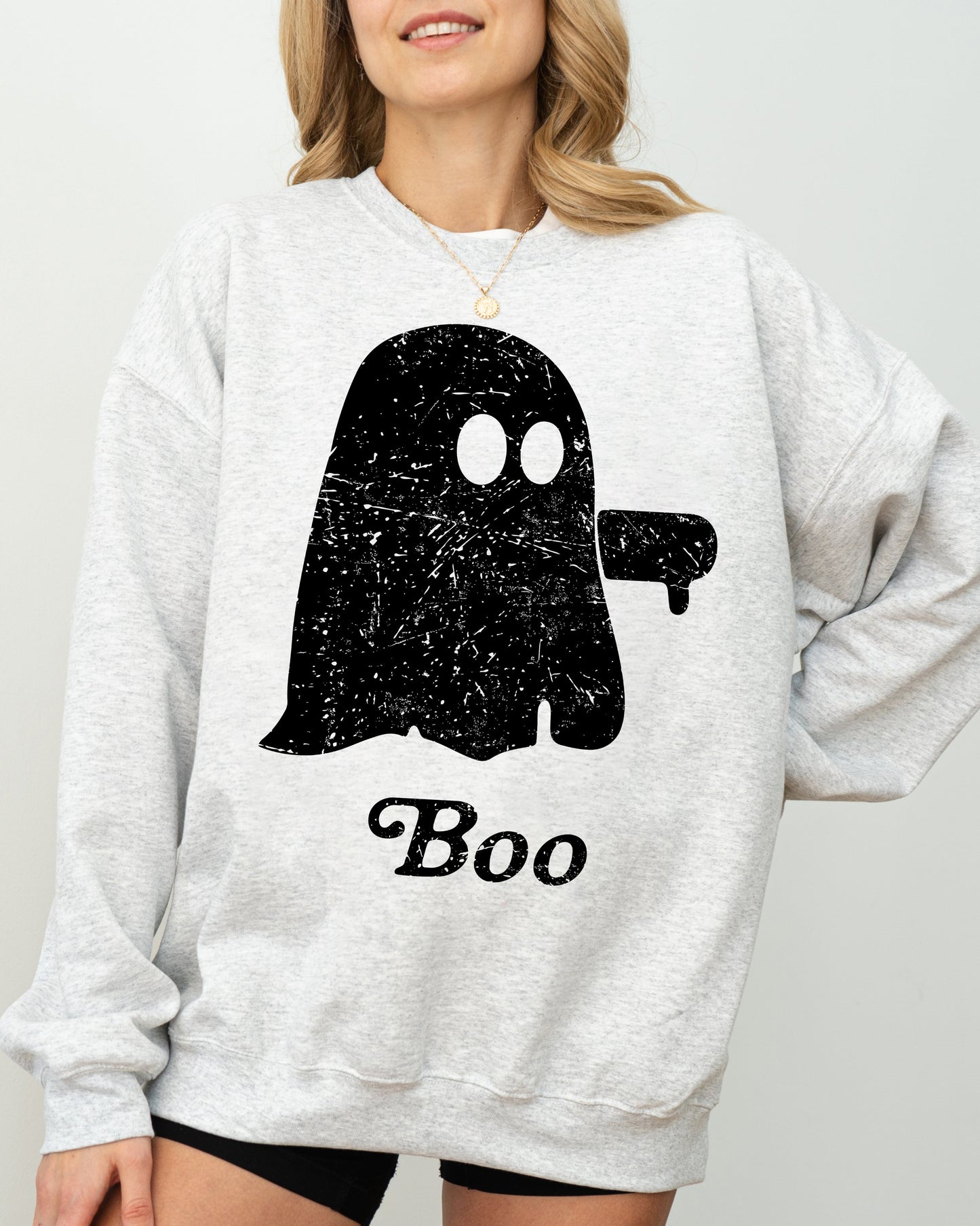 Boo Thumb Spooky Halloween Costume Sweatshirt