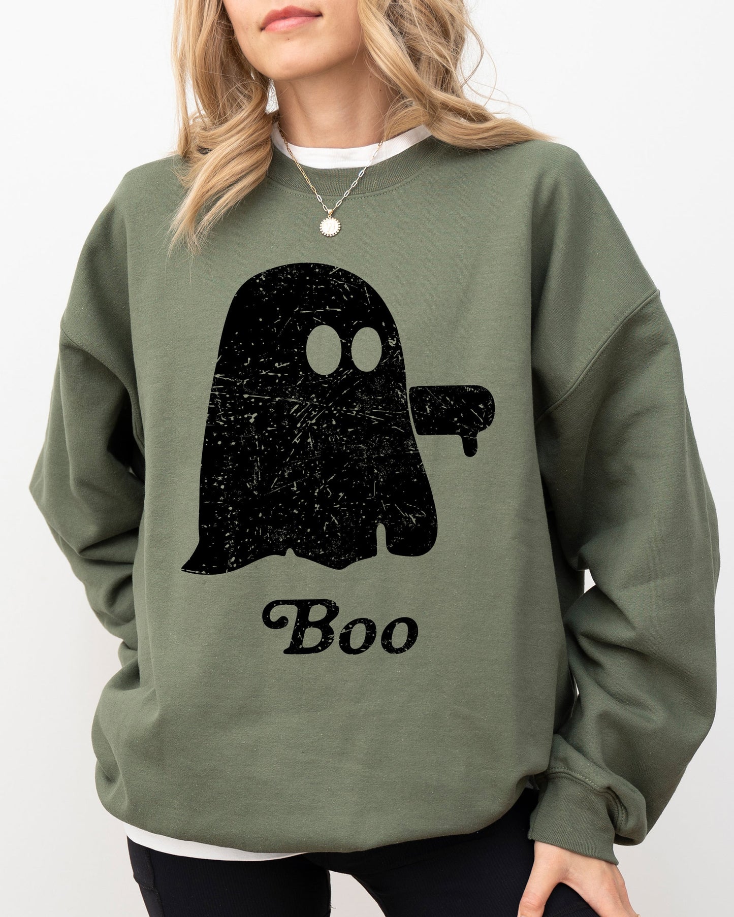 Boo Thumb Spooky Halloween Costume Sweatshirt
