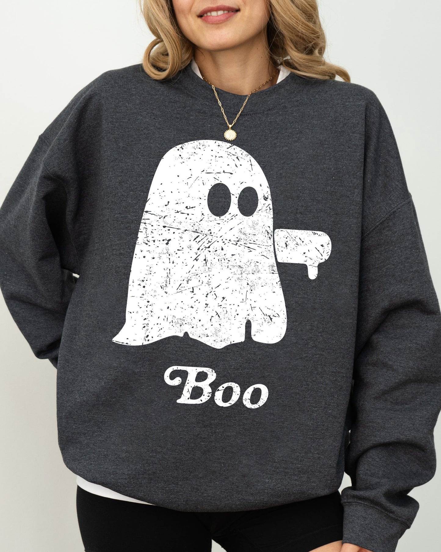 Boo Thumb Spooky Halloween Costume Sweatshirt