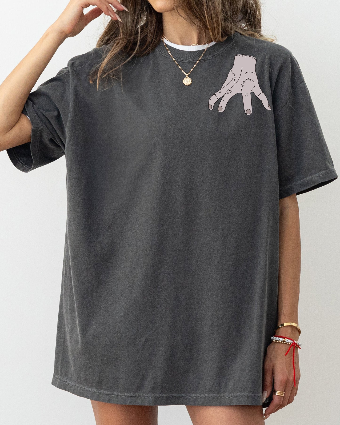 The Addams Hand, Neck, Skeleton, Ghost, Spooky, Scary, Skull, Western, Witch, Aesthetic, Meme, Halloween, Costume, Tshirt Comfort Colors T-Shirt