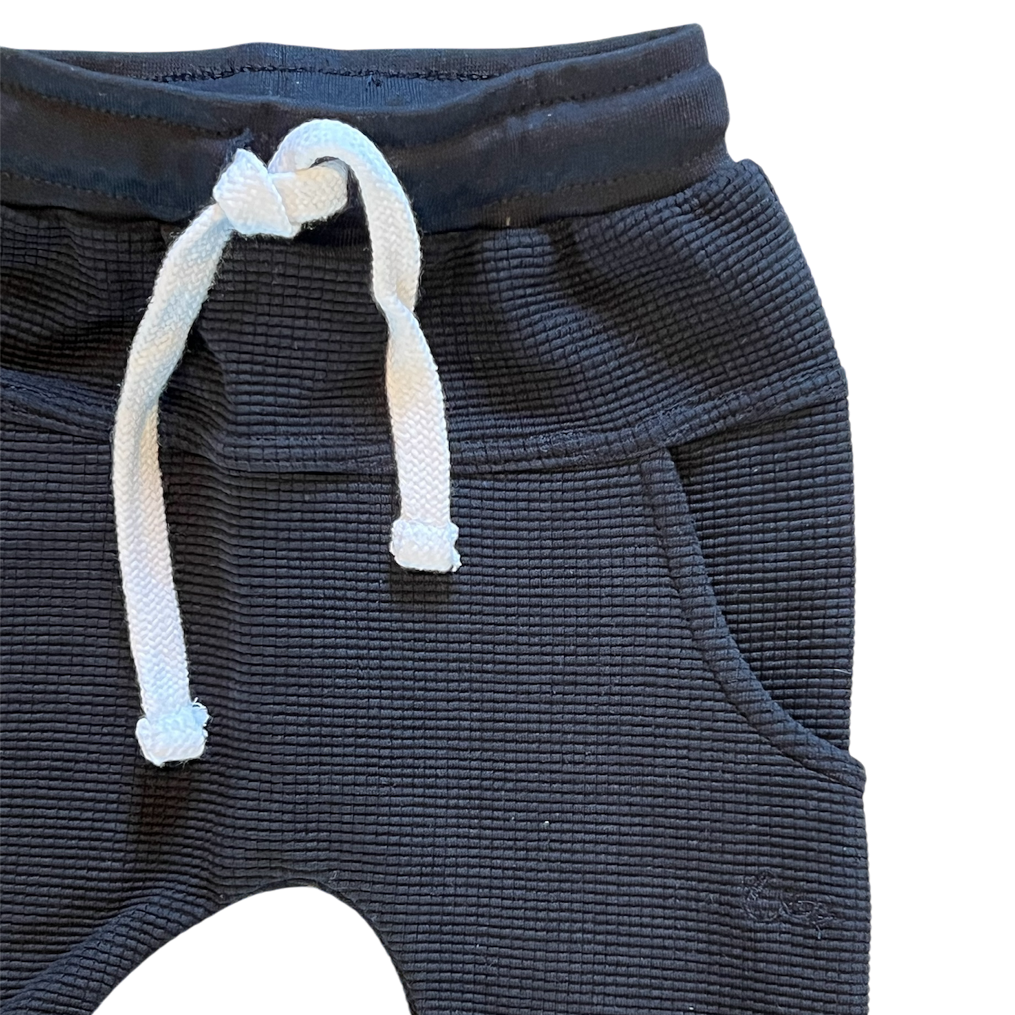 Onyx Waffle Knit Joggers Bamboo Blend Joggers Laree + Co.