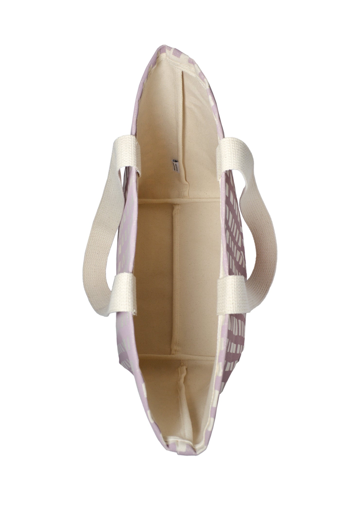 Grid Wide Heavyweight Cotton Canvas Tote Bag