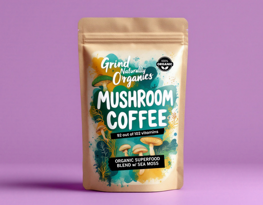 Mushroom Coffee Infused with Sea Moss Functional Coffee Grind Naturally