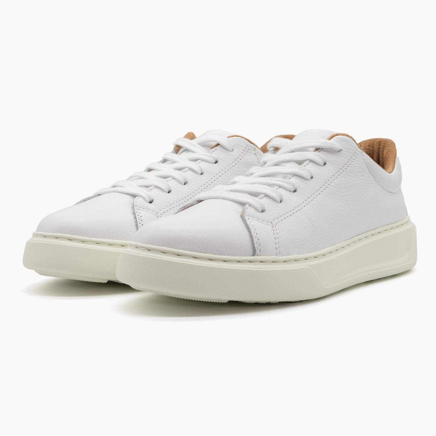 Liberty Old Glory All-White Full-Grain Leather Low Top BLKSWN
